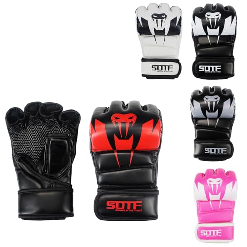 SOTF Punching Gloves for Adults MMA Training Gloves Men Fight Boxing Gloves Open Fingers Women - color: gray