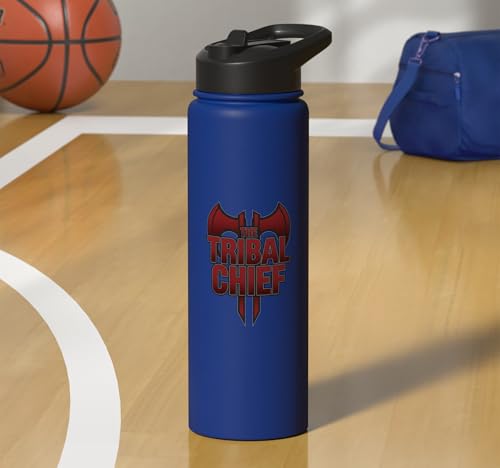 The Tribal Chief Combat Sports Funny Mma Wrestling Stainless Steel Insulated Water Bottle - color: Royal Blue