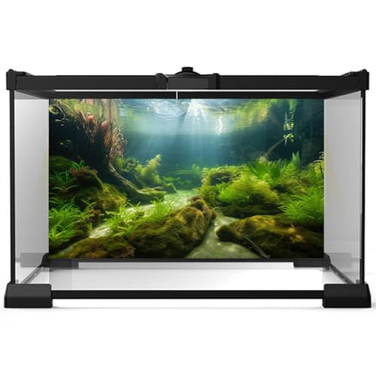 Aquarium Background 3 Pack Underwater Fish Tank Background Sunlight Rays Deep Sea Terrarium Background Fantasy Forest Mashroom Waterfall Aquarium Fish Tank Background 36x18in