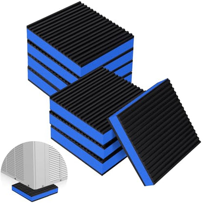 ToLanbbt 8 Pack Anti Vibration Pads for Washing Machine 4"x4", 7/8"T EVA Mechanical Damping Vibrating Sound Isolation Pad Rubber Isolator Mat for Compressor, Air Conditioner, Washer, Dryer, Treadmill - size: 4'' X 4'' X 7/8"