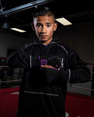 Title Boxing Attack Nitro Speed Wraps 2.0 - Boxing Wraps, Quick Wraps Boxing, Boxing Hand Wraps, Hand Wraps for Boxing Gloves, MMA Gloves, Wrist Wraps Boxing, Muay Thai Hand Wraps, Knuckle Protection - color: Black/Purple, size: Standard