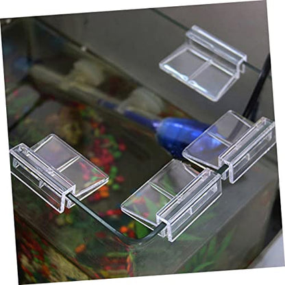 NUOBESTY 10pcs Acrylic Fish Tank Cover Support Brackets for Aquarium Glass Clear Aquarium Rack Holder Safe Practical Fish Tank Cover Support