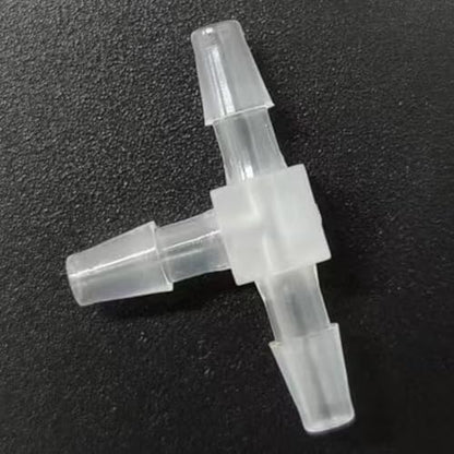 3 Way Tee Connector Equal Barbed T-Fitting 3 Way Hose Barb Adapter for Laboratory Biochemical Analytical Instruments Food Machinery Aquarium Equipment 100pc/pk (3.2mm 1/8'' Sq) - size: 3.2mm 1/8'' Sq