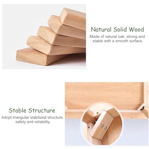 Solid Wood Fish Tank Stand with Plant Shelf, Suitable for 5-40 Gallon Aquariums, Reptile Tank Rack for Home Office, Durable and Stylish Fish Table