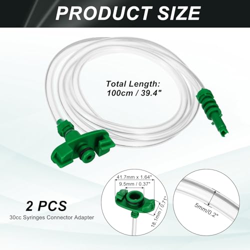 uxcell 2 Pcs Air Tube 3cc Glue Adhesive Dispenser Syringes Connector Adapter Replacement for Industrial Glue Liquid Cartridge Dispensing Accessories - size: 3cc