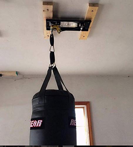 PRO Mountings – Gas Spring Anti Noise and Vibration Ceiling Mount for 110 lb Punching Bags (CM-110) | Fast DIY Easy Installation on Joists, Drywall, Concrete and Unistrut | Quiet Gas Springs