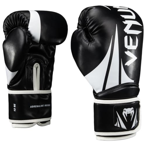 Venum Challenger Boxing Gloves - color: Black/White, size: 8-Ounce, style: Challenger 2.5