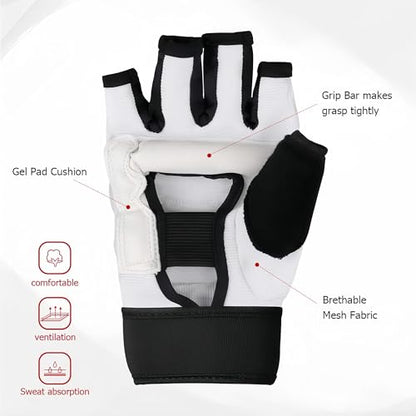 Martial Arts Karate Protective Sparring Gear Package Deal/Gift Adjustable Adults & Youth Headgear, Gloves & Kicks for MMA, Taekwondo, Boxing Training - size: Large