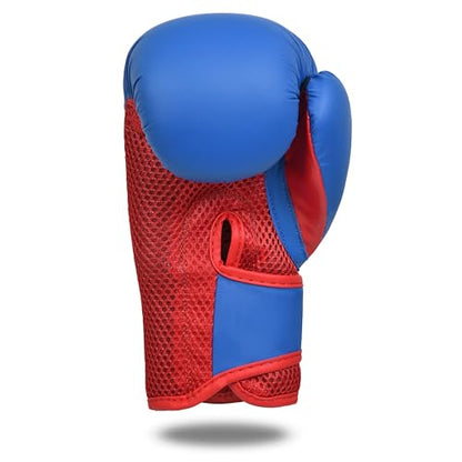 Boxing Gloves 6oz | Boxing Gloves for Kickboxing Muay Thai MMA | Bag Gloves for Punching Bag - color: Blue/Red