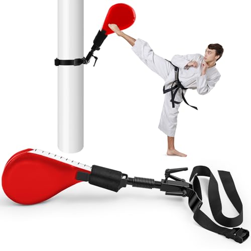 Seenelling Taekwondo Kick Pads Boxing Pads Taekwondo Karate Sparring Gear Boxing Paddles Kicking Targets Martial Arts Training Equipment with Mounting Bracket for Youth Men - color: Red, size: 1 Kicking Target