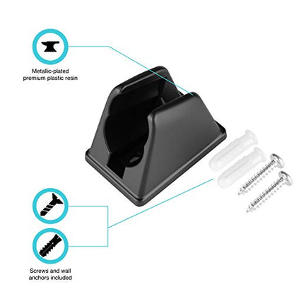 Dura Faucet DF-SA156-MB RV Handheld Shower Wand Bracket (Matte Black) | RV handheld shower wand bracket for campers, trailers, and motorhomes. Matte Black finish. - color: Matte Black