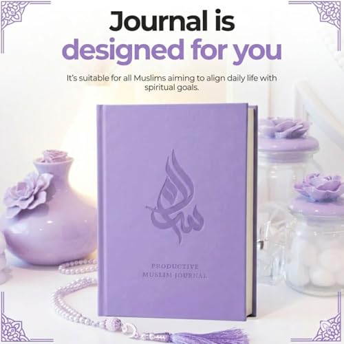 Salam Journal, Islamic Daily Planner with Prayer Tracker, Daily Hadith and Duas, Undated Layout with 6 Month Coverage, Ramadan and Eid Gift for Muslims, Ramadan Planner (Purple) - color: Purple