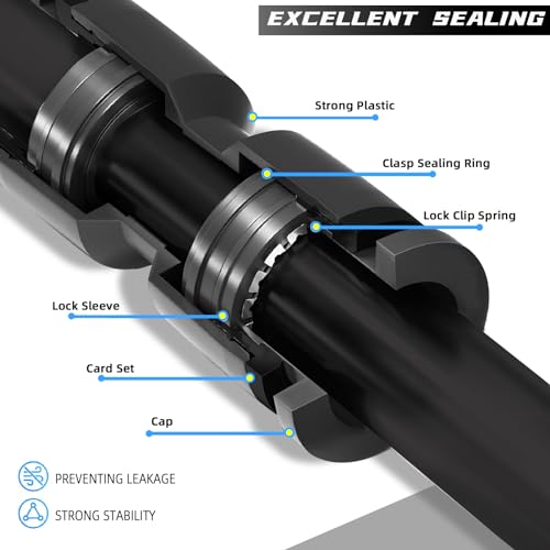 5 Pack Quick Connect 1/4" Drip Irrigation Shut Off Valve, Universal Drip Irrigation Tubing Coupling Valve, Leak Free Connector Locking Fitting for Sprinkler or Drip Irrigation System - size: 5PCS 1/4" Drip Irrigation Shut Off Valve