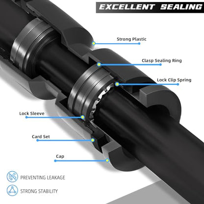 5 Pack Quick Connect 1/4" Drip Irrigation Shut Off Valve, Universal Drip Irrigation Tubing Coupling Valve, Leak Free Connector Locking Fitting for Sprinkler or Drip Irrigation System - size: 5PCS 1/4" Drip Irrigation Shut Off Valve