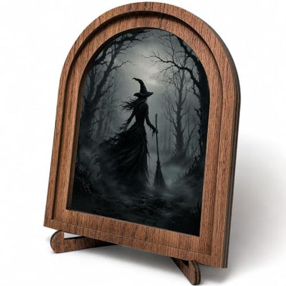 Witch Forest Halloween Arched Table Sign - color: Dark Forest Witch