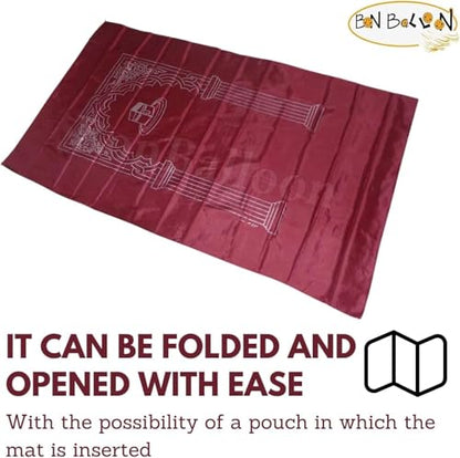 (14 Pcs) Mini Pocket Portable Travel Prayer Praying Rug Mat Namaz Carpet Islamic Muslim Musallah Foldable Arab Salah Sajadah Sajjadah Gift Ramadan Eid (Random Assortment)