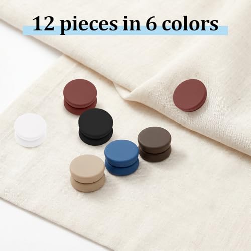 12 Pairs Strong Hijab Magnets, Magnetic Shirt Clips for Women, Multi Use Pinless Hijab Pins for Scarf Shirts Dress and Clothes