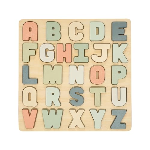 Pearhead Wooden Alphabet Puzzle, ABC Learning Toy for Toddlers - color: Alphabet