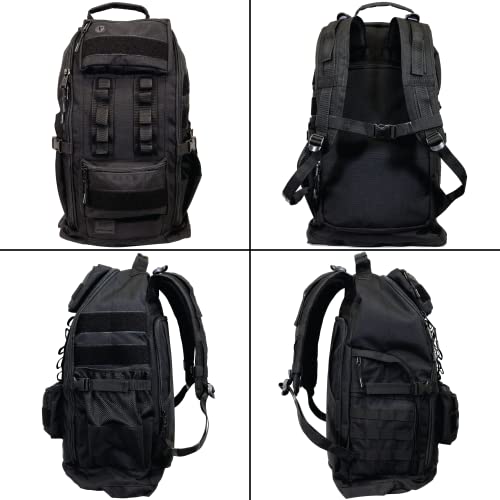 Tactical Backpack and Gym Bag 1000D Nylon Black - color: Black, style: Backpack (Tactical)