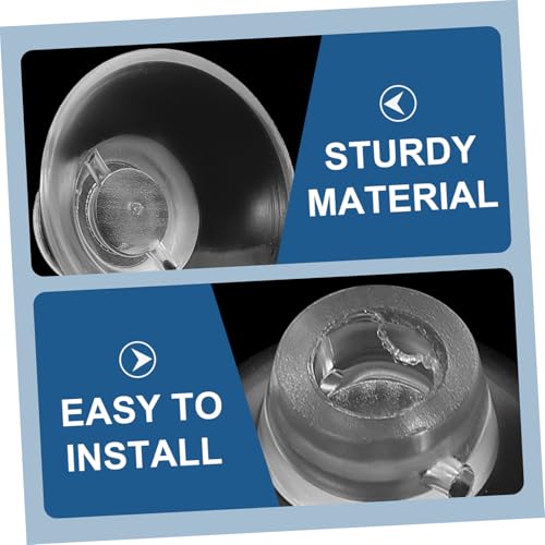 LIOOBO 50pcs Aquarium Cups Holder Fish Tank Feeder Suckers Easy Install Transparent Fixed Accessories for Enhanced Viewing - size: 2.60X2.60X1.50CM