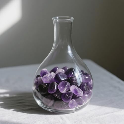 0.96LB Natural Amethyst Aquarium Gravel Vase Filler Crushed Crystal Quartz Succulent Rocks Fish Tank Decor Pebbles Bulk Polished Irregular Shaped - Amethyst - color: Amethyst