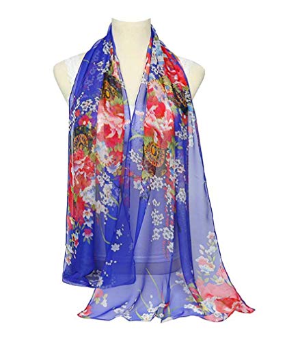 Acotavie Scarfs for Women Lightweight Fashion Scarves Print Floral Pattern Scarf Shawl Wraps - color: A08