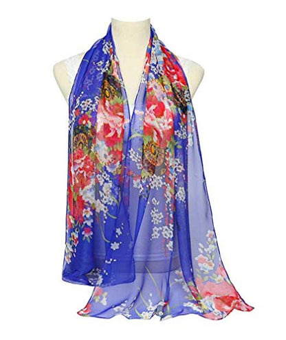 Acotavie Scarfs for Women Lightweight Fashion Scarves Print Floral Pattern Scarf Shawl Wraps - color: A08