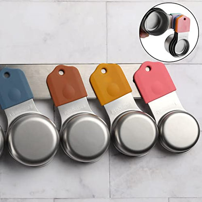 Magnetic Measuring Cups Set of 7 Stainless Steel Heavy Duty Measuring Cups for Dry & Liquid Ingredients (color) - color: color