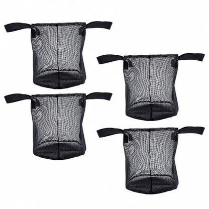 Fabater 4PCS Aquatic Plant Pots, Reusable PVC Pond Planting Bags with Sturdy Handles, Aquatic Plant Baskets, Grow Bags for Island Live Aquarium Flowers, Convenient to Storage (Round) - size: Round
