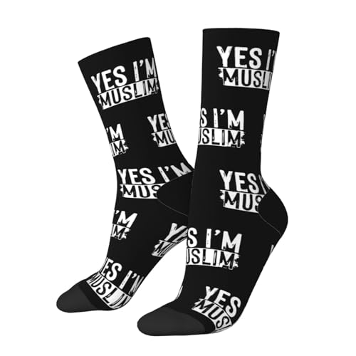 Muslim Islam Arabic Islamic Religious Allah God Be Socks, Unisex Adult Crew Socks, Cotton Cozy Casual Sock - color: 2 Black-2