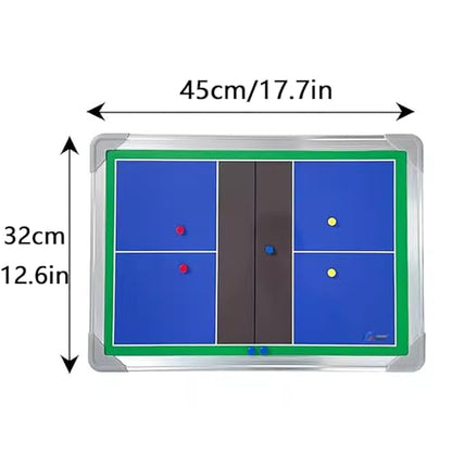Magnetic Pickleball Coaching Board, Pickleball Lineup Board, Double-Sided Dry Erase Whiteboard, Easy to Write, with Storage Bag, for Practical Training