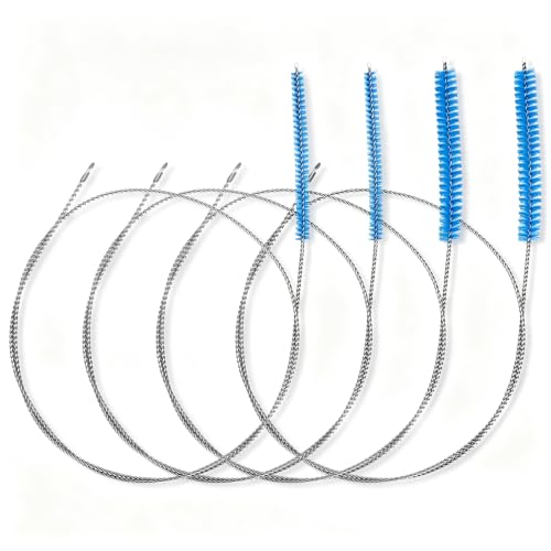 4Pcs Extra Long Pipe Cleaner Brush, 1/2 Inch & 1/4 Inch | 40 Inch Long Straw Tube Cleaner, Laboratory Catheter Bottle Cleaning Tool - style: blue-1/2-inch and 1/4-inch