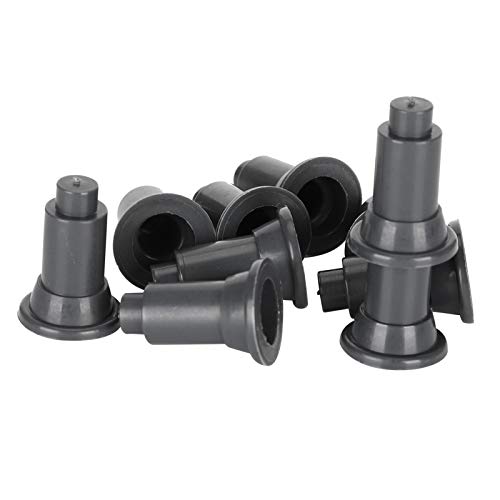 Aquarium Isolation Board Support Feet, PVC 100Pcs Adjustable Height for Partition Stability and Easy Cleaning, Aquarium Owners (Black) - color: Black