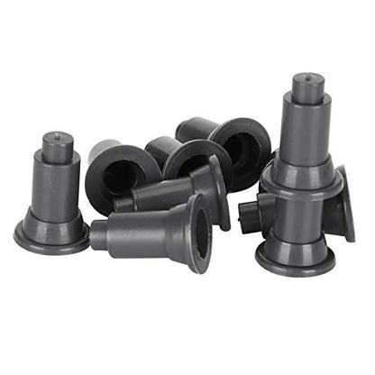 GLOGLOW 100Pcs Aquarium Divider Support Feet Fish Tank Partition Support Legs with Adjustable Height PVC Material for Isolation Board Stability & Easy Cleaning (Black) - color: Black