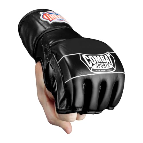 Combat Sports Traditional MMA Fight Gloves - color: Black, size: XX-Large