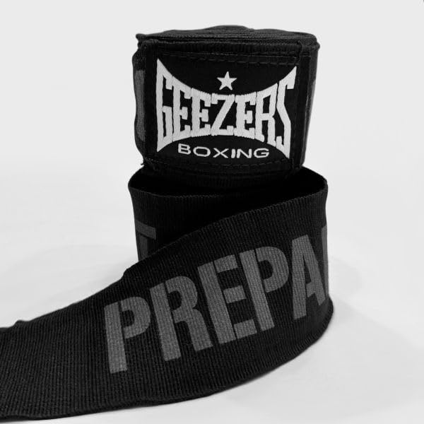 Geezers Prepare to Fight Hand Wraps - color: Black, size: 3m