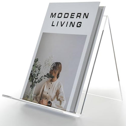 아크릴 책 스탠드, 책 디스플레이 홀더 21.6 x 27.9cm(8.5 x 11인치), 투명 아크릴 디스플레이 이젤 투명 디스플레이 스탠드 홀더 태블릿 홀더 앨범, CD, 잡지, 그림, 접시, 삽화, 휴대폰, 태블릿용 - size: 8.5" x 11"