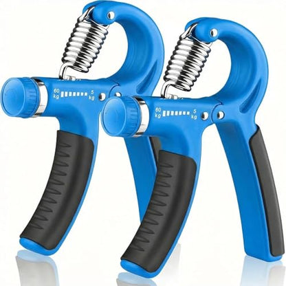 2 PCS Hand Grip Strengthener, Grip Strength Trainer with Adjustable Resistance 11-132 Lbs (5-60kg)， Forearm Strengthener for Musicians Athletes