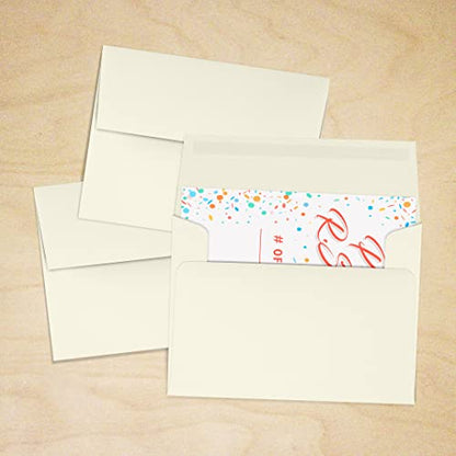 LUXPaper A2 Invitation Envelopes (4 3/8 x 5 3/4) - 70lb. Classic Crest Natural White (500 Qty.) | Perfect for Invitations, Announcements, Sending Cards, RSVP Cards | 4870-70NW-500 - color: 70lb. Classic Crest Natural White, size: 500 Qty.