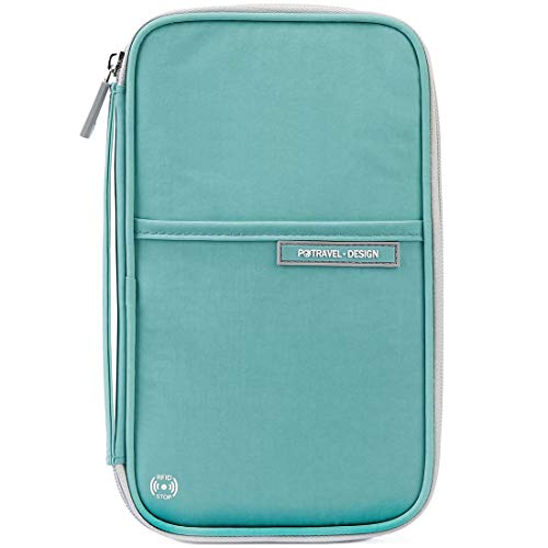 VanFn Passport Wallets, Travel Wallet, RFID Family Passport Holder, Trip Document Organizer (Green) - color: Green