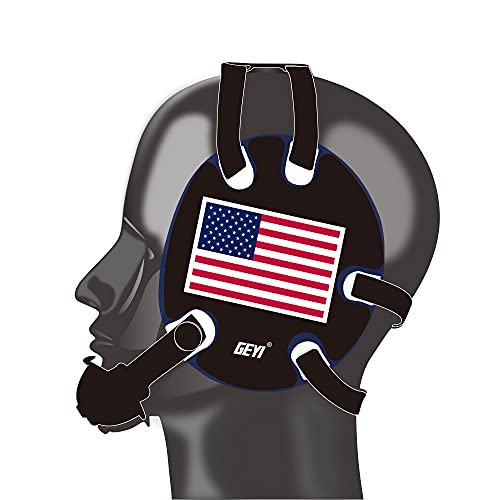 Wrestling Headgear with Flag Wraps (Navy, Youth) - color: Navy, size: Youth