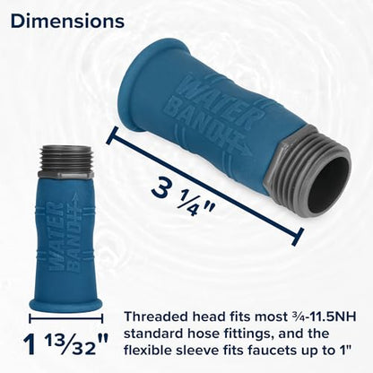 Camco Water Bandit - Features a Flexible Silicone Sleeve for 1" Faucets & Male Water Hose Connection that Fits 3/4-11.5NH Hose Threads - Works with Damaged Faucet Threads/Threadless Faucets (22484) - size: No Size