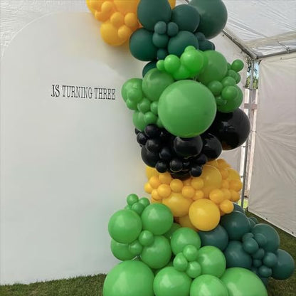 Green and Yellow Balloons Tractor Balloons Sport Theme Balloon - color: Black Yellow Green