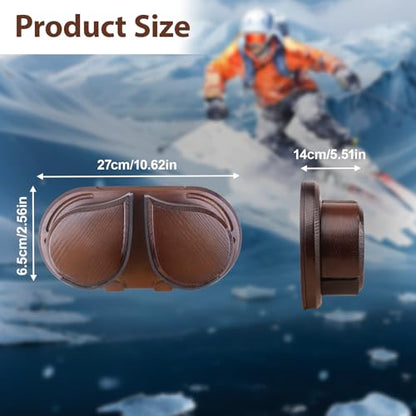 WodGod Woooden Ski & Snowboard Wall Rack 1 Pack for Garage - Fits Any Board,Holds Up to 25lbs,Damage-Free Storage, Space-Saving Winter Gear Organizer for Home & Garage