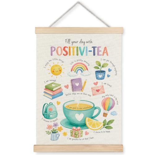 WUCHJ Boho Positive Affirmation Mental Health Wall Art Poster 12x16 in - color: Boho Positive Affirmation Mental Health