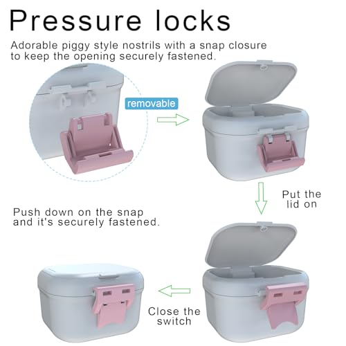 BVN Upgraded Leak Proof Denture Bath Cup with Strainer & Storage Compartment | Portable Soaking Case for Dentures, Braces and Travel Retainers - color: White+pink