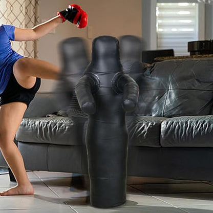 Boxing Dummy Hanging Punching Dummy Wrestling Dummy Grappling Dummy Unfilled PU Leather Suitable for Men Women Home Gym Martial Arts Karate Taekwondo - size: 160cm