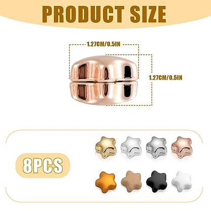 8PCS Hijab Magnetic Pins, Multi-Purpose Strong Magnetic Hijab Pins Scarf Clasp Pinless Brooch for Women Scarves Clothes, Star-shaped