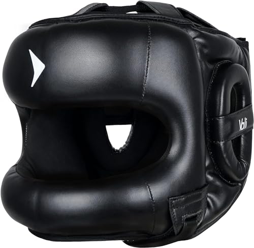 Vali Nista Face Saver Nose Bar Headgear for Boxing & MMA Training - color: Black, size: Small-Medium