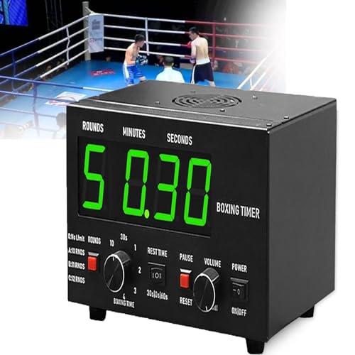 Professional Boxing Interval Timer, Gym Timer, Optional Training Rest Time and Number of Loop Reps, Multifunctional Stopwatch,Green - color: Green
